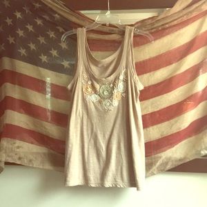 Embroidered tank top